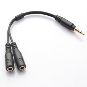 Adaptador de micrófono y audio 2 en 1